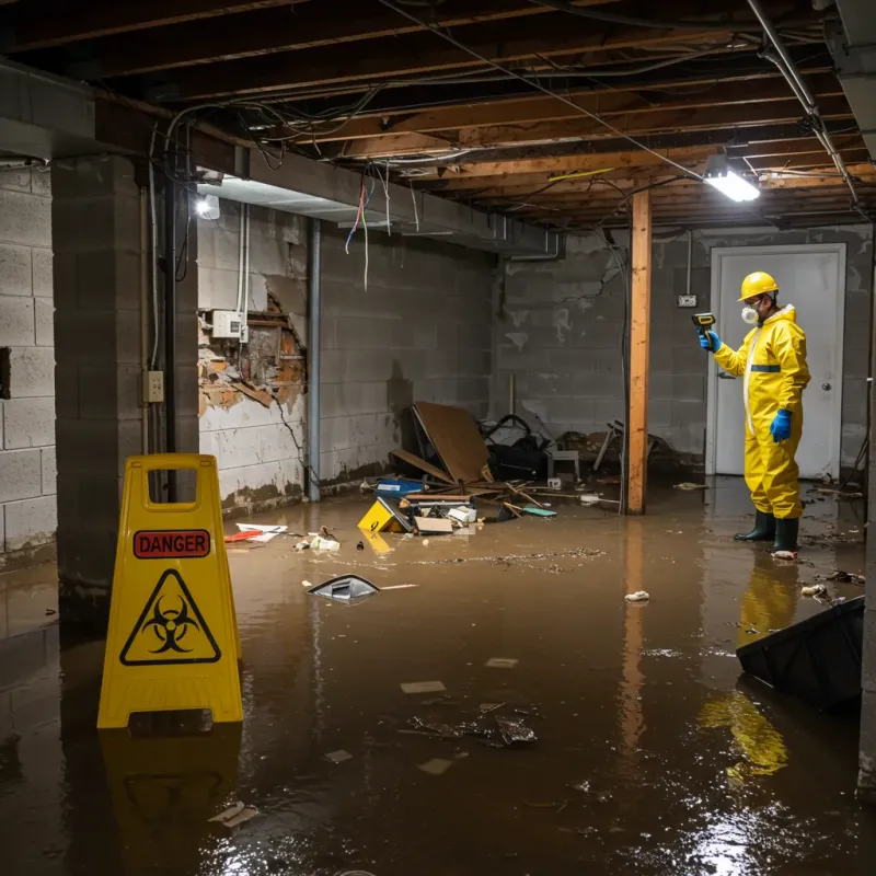 Flooded Basement Electrical Hazard in Horseshoe Bend, AR Property