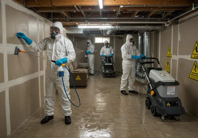 Basement Moisture Removal and Structural Drying process in Horseshoe Bend, AR
